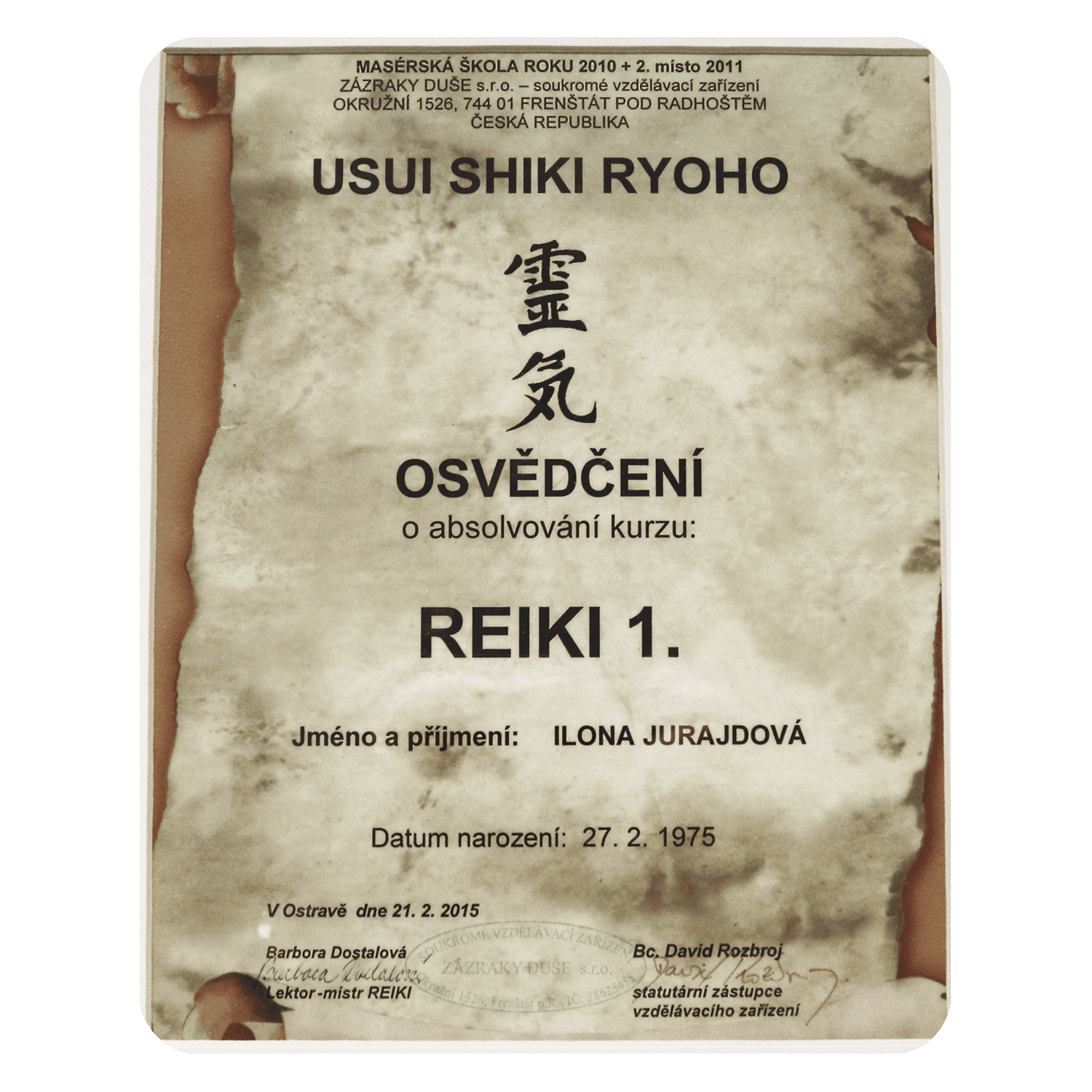 Reiki 1 (Usui Shiki Ryoho)